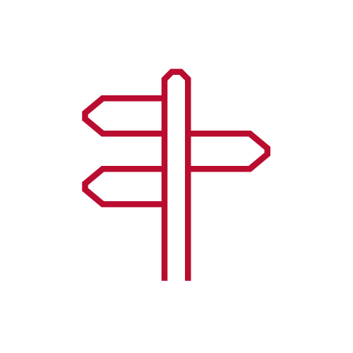 Signpost line icon